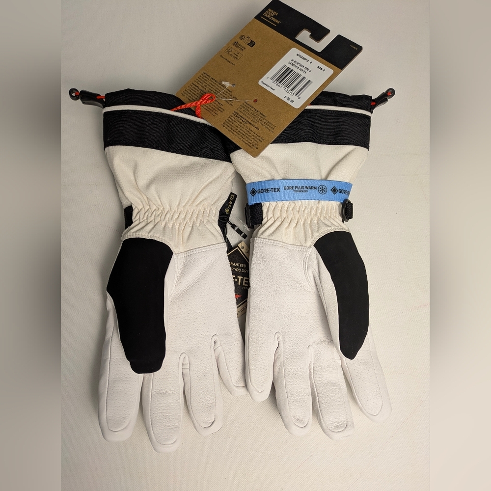 New THE NORTH FACE Women's Montana Pro Ski Gloves Size S Gardenia White Warmest - Picture 5 of 11